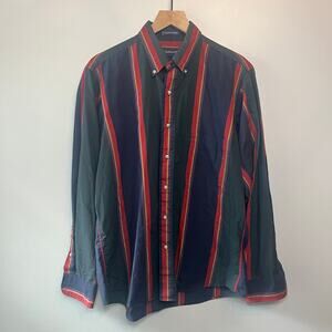 Vintage GANT Foxhunt Stripe Men's Long Sleeve Button Shirt Size Large